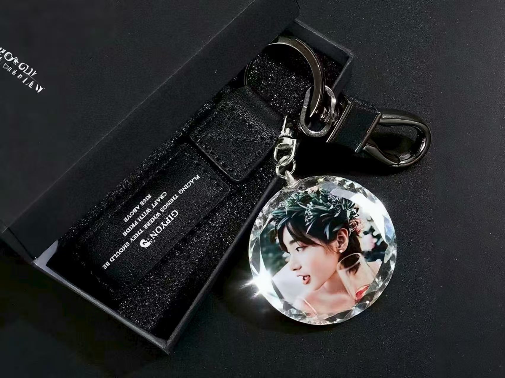 Crystal Custom Photo Keychain - Keep Your Loved One Close, Everywhere You Go