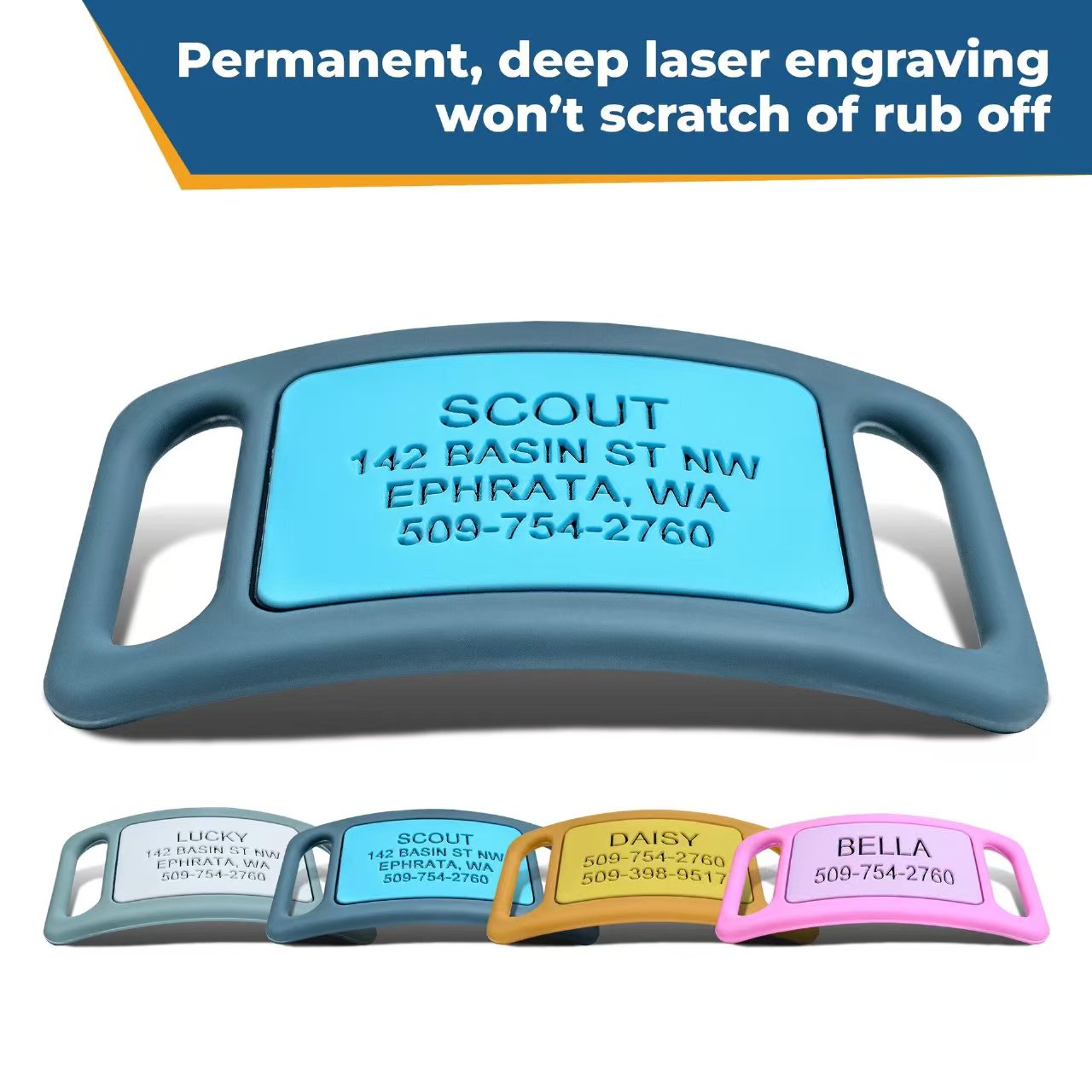 Silicone Silent Custom Pet ID Card