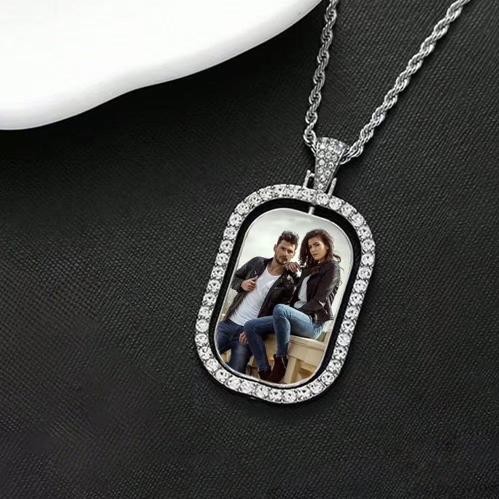 Diamond -Studded Titanium Steel Thermochromic Necklace Holds Your Precious Moments.Sparkling Symbol Of Love