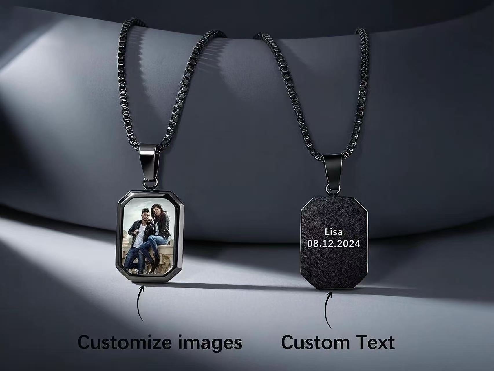 Handmade Thermochromic Pendant Necklace - Custom DIY Exclusive Design, Perfect Couple's Luxury Gift