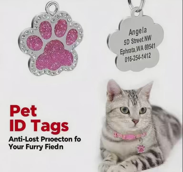 Sparkling Personalized Pet Tag: Shine with Love for Your Furry Friend