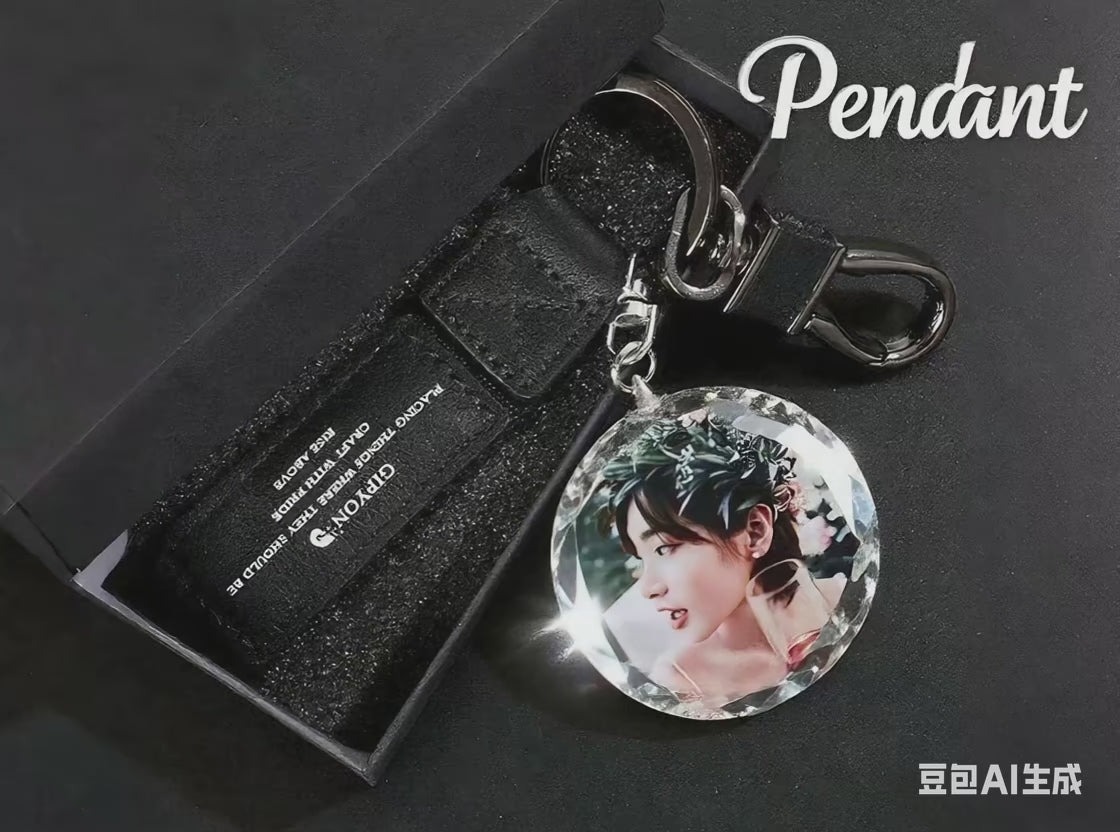 Crystal Custom Photo Keychain - Keep Your Loved One Close, Everywhere You Go